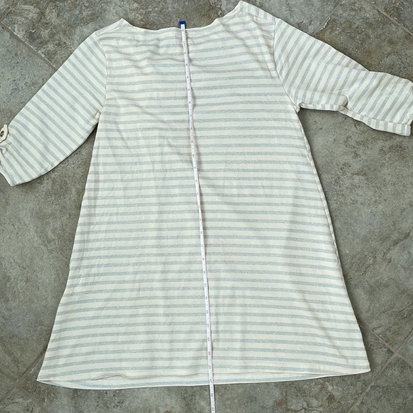 Jacqueline Riu Cream and Silver Striped Tunic - Picture 7 of 8